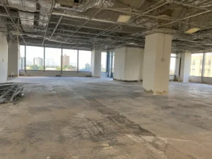 Open commercial space after interior finish removal