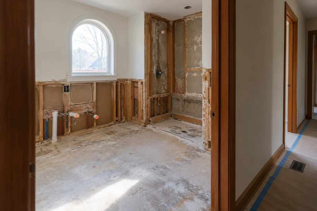 Interior strip-out in a property typical of Aurora