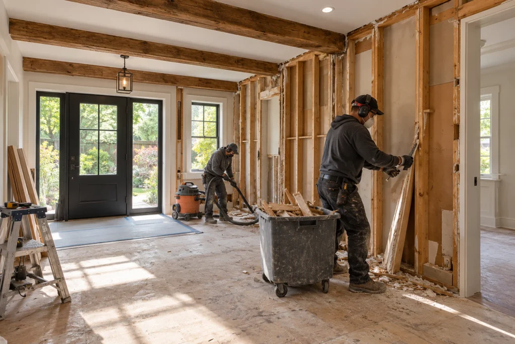 Interior strip-out in a property typical of Caledon