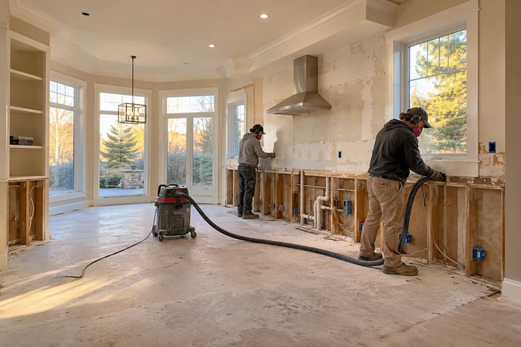 Interior strip-out in a property typical of Oakville