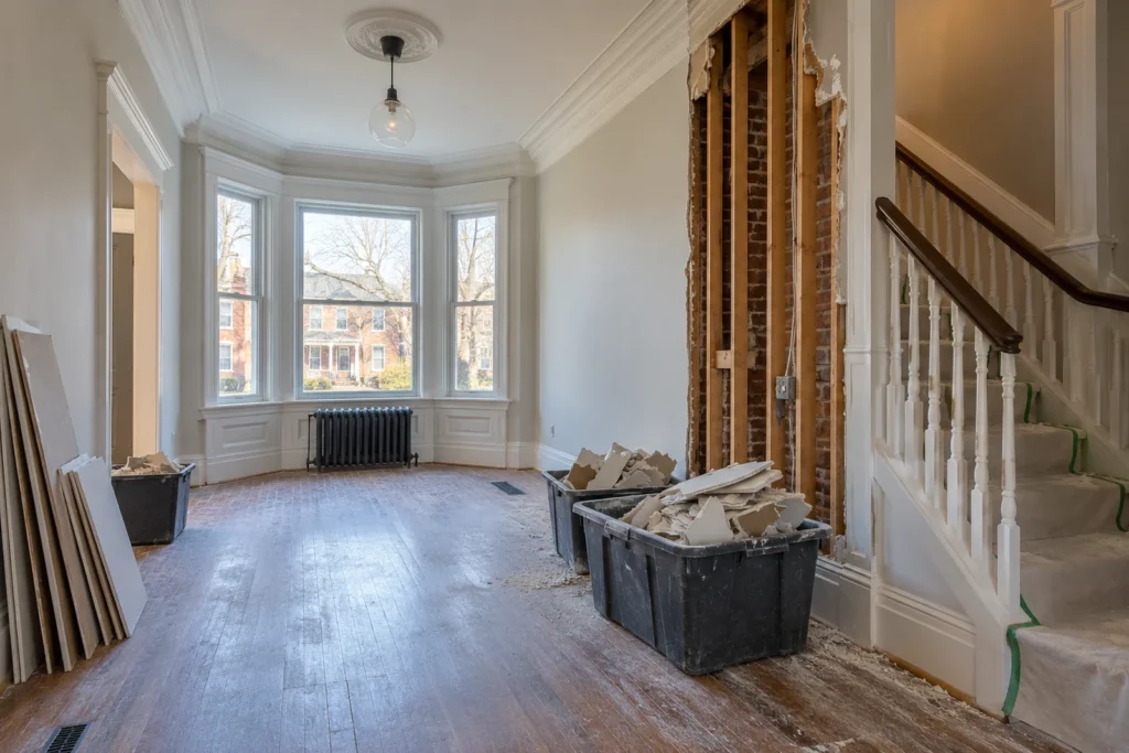 Interior strip-out in a property typical of Toronto