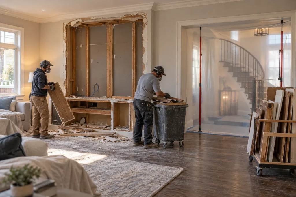 Interior strip-out in a property typical of Vaughan