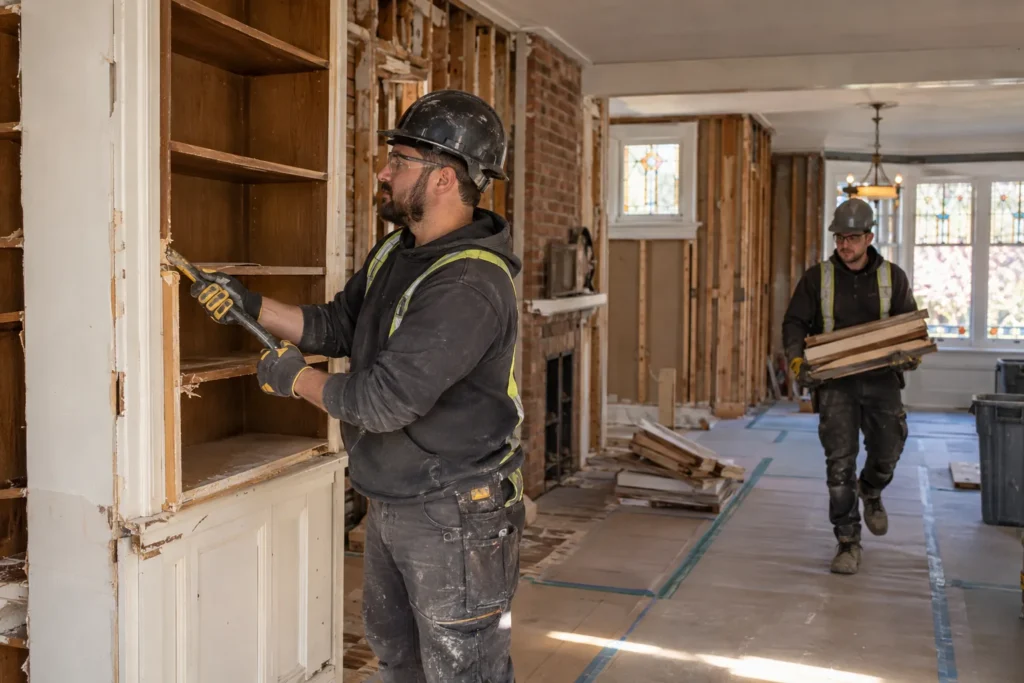 Residential interior demolition work