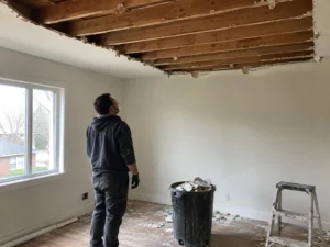Selected ceiling opening in a retained room